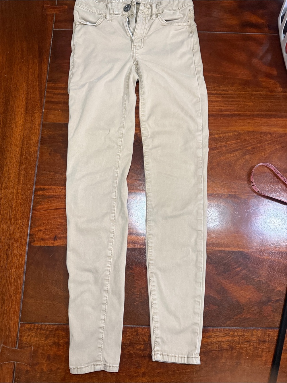 American Eagle Women’s Slim-Fit Jeans in Light Beige